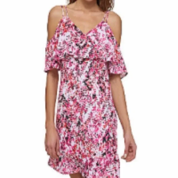 jessica simpson pink floral dress Girls Floral Print Dress